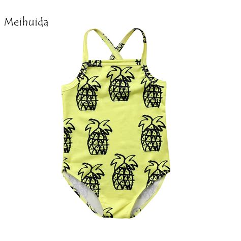 Summer Toddler Infant Pineapple Print Baby Girl Kid Swimwear Bikini Set
