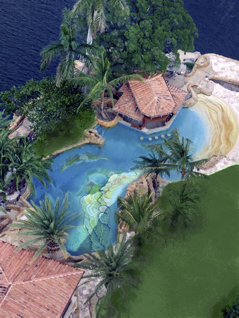 Tropical Pool Florida Craig Bragdy Design Luxury Bespoke Swimming Pools Designs Craig