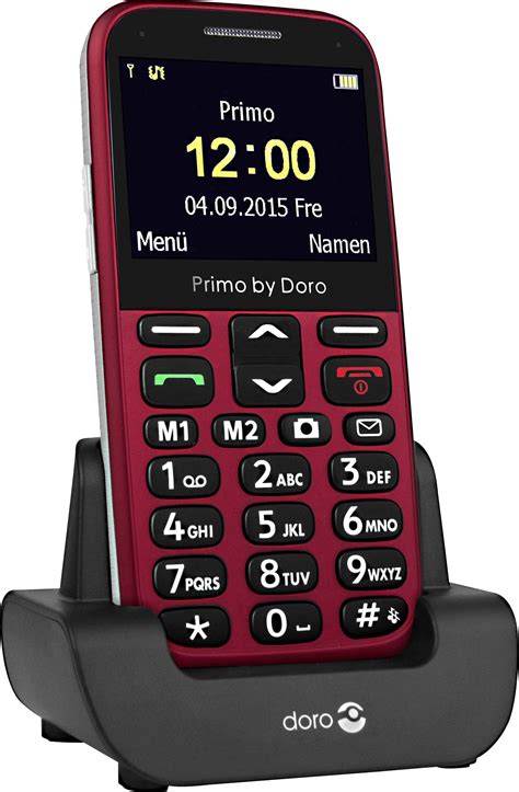 Téléphone Portable Pour Séniors Doro 366 4260117672651 Rouge 1 Pcs