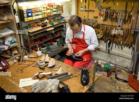 Mettmann Germany A Shoemaker Stock Photo Alamy