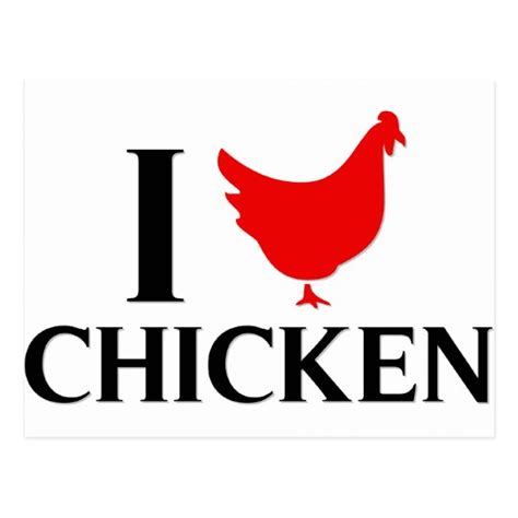 I Love Chicken Postcard