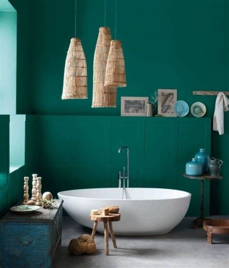 Déco Salon - formidable idée salle de bain vert foncé ...