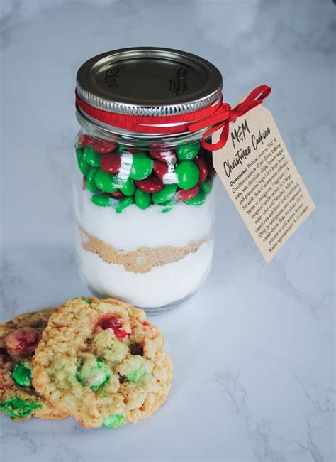 Mandm Cookie Mix In A Jar With Free Printable Recipe Tag Pjs And Paint