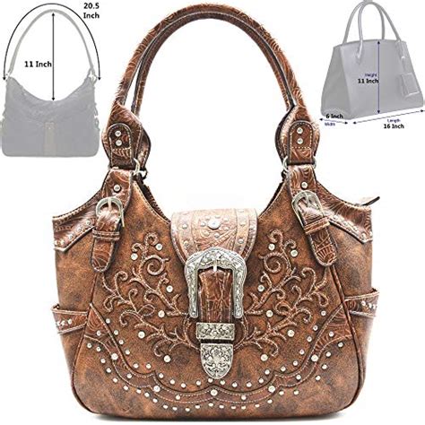Western Style Concealed Carry Purse Buckle Country Large Tote Handbag Women Shoulder Bag Wallet