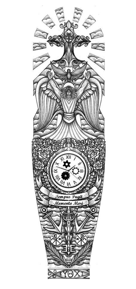 Religious Full Sleeve Tattoo Design By Thehoundofulster On Deviantart