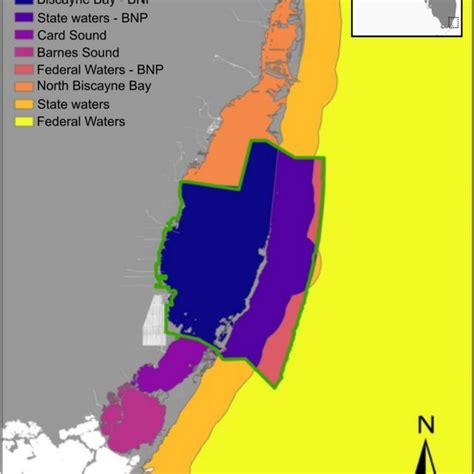 Map Of Biscayne Bay And Surrounding Waters With Pink Shrimp Spatial