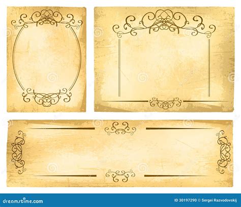 Old Paper Border Design Stock Photo 10444806