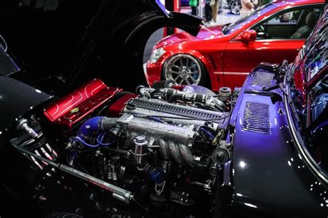 Premium Photo | Car engine details turbo engine modification