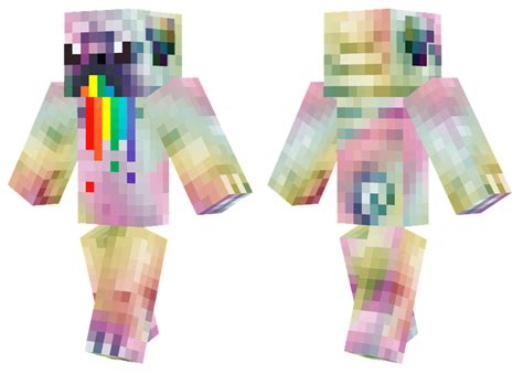 Rainbow Pug Minecraft Skins
