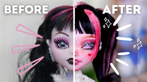 Revamping Old Dolls Monster High Draculaura Doll Repaint And