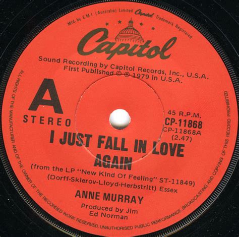 Anne Murray I Just Fall In Love Again 1979 Vinyl Discogs