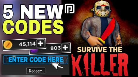 Survive The Killer Redeem Codes June 2023 New Survive The Killer