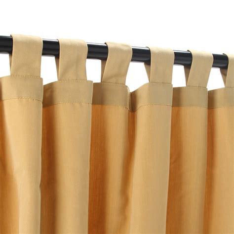 Sunbrella Canvas Wheat Outdoor Curtain 50 In X 108 In W Tabs Cur108whs