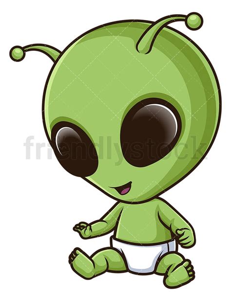 Baby Alien Cartoon Vector Clipart Friendlystock