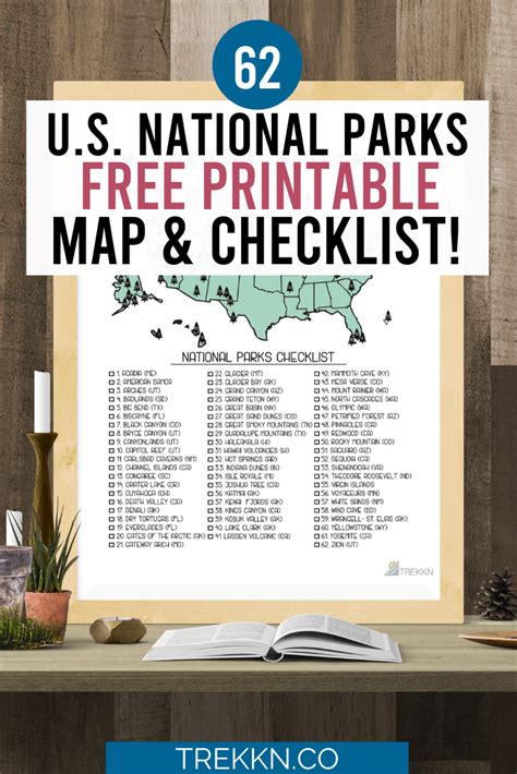 U S National Parks Map With All Parks Printable National Parks Map Us National Parks