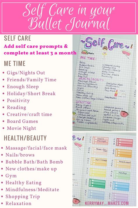 Self Care And Mood Tracking Ideas In Your Bullet Journal