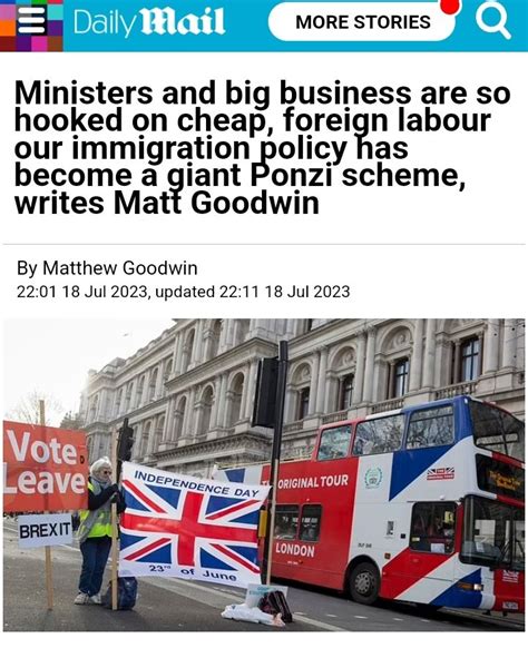 Matt Goodwin On Twitter Britain S Immigration Policy Is A Giant Ponzi Scheme My Latest In The