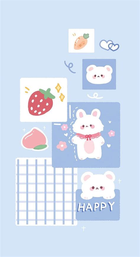 Download Bear Art Cute Pastel Colors Wallpaper