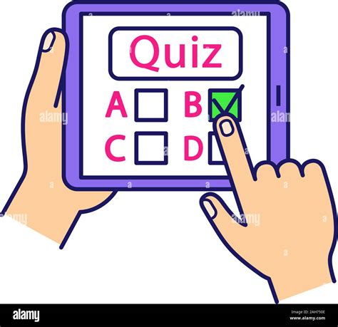 Online Quiz Color Icon Quiz App Play Intellectual Game Lottery