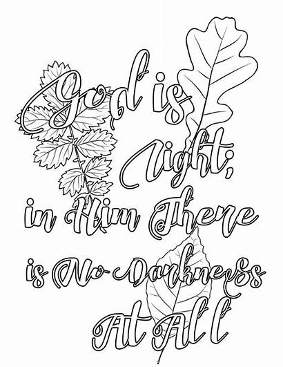 Coloring Bible Pages Quotes Faith Quote Mindfulness