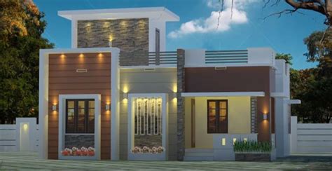 725 Sq Ft 2bhk Contemporary Modern Single Floor House And Free Plan