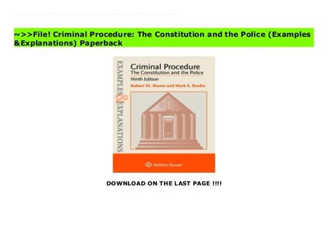 ~ file criminal procedure the constitution