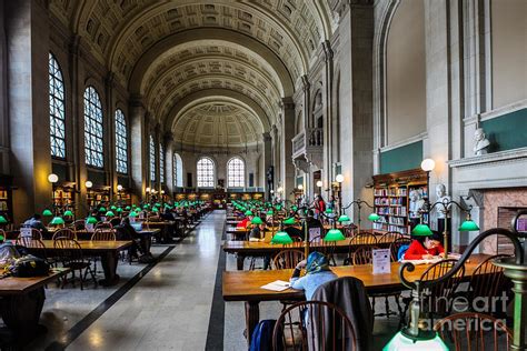 Main Reading Room Of Boston Public Library Photograph By Thomas