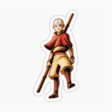 Avatar Aang Air Bender Sticker For Sale By Offbeige Redbubble