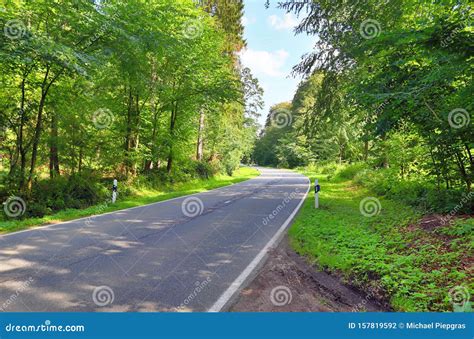 Beautiful View On Countryside Roads With Fields And Trees In Northern