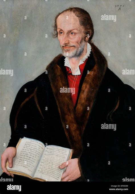 Lucas Cranach The Younger 1515 1586 Portrait Of Philipp Melanchthon Hi