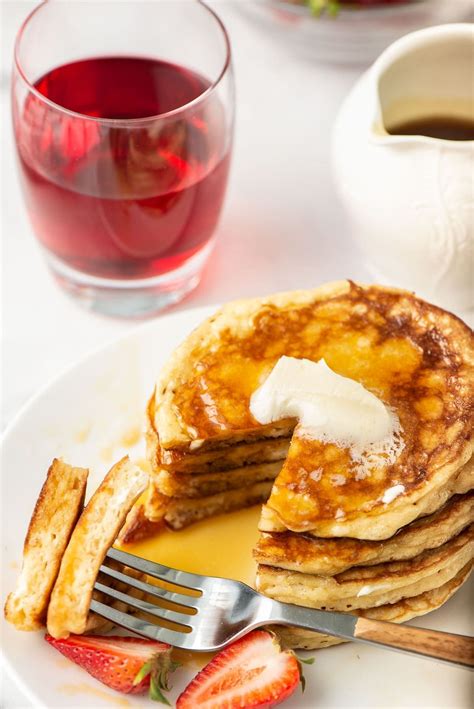 Sour Cream Pancakes Receta Desayuno