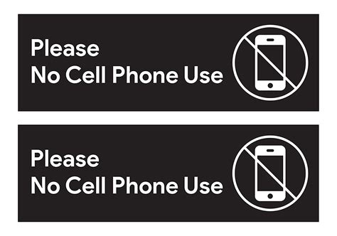 Please No Cell Phone Use Sticker Signs Workplace Safety Signage For