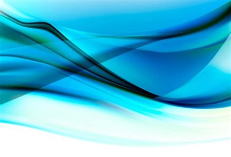 Free Blue Technology Abstract Curved Lines Background