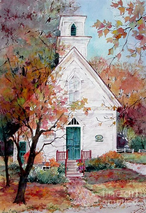 Church Painting Welcome Church By Sherri Crabtree Watercolor