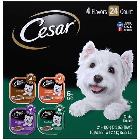 Classics selection wet » 4 x 150g alutrays £2.80. (24 Pack) CESAR Wet Dog Food Classic Loaf in Sauce Poultry ...