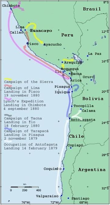 Chile won the war and annexed 120,000 sq km of bolivian land, an area roughly the size of greece. War of the Pacific - Wikiwand