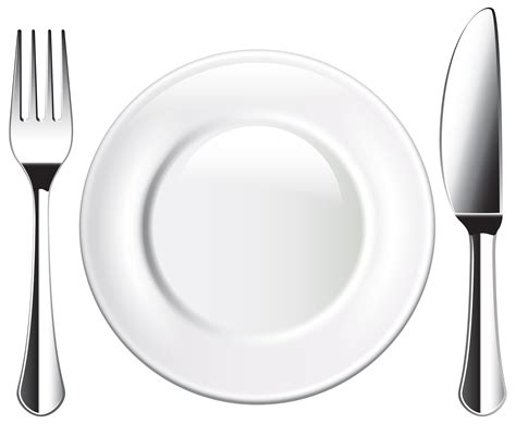 Plate Spoon And Fork Clipart Black And White Download Free Mock Up