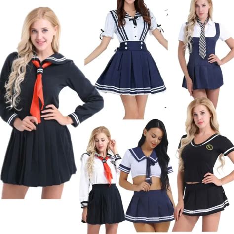 Us Sexy Swimwear Japanese School Girl Students Sailor Uniform Skirt