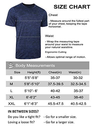 5 pack men s active quick dry crew neck t shirts athletic running gym workout short sleeve tee