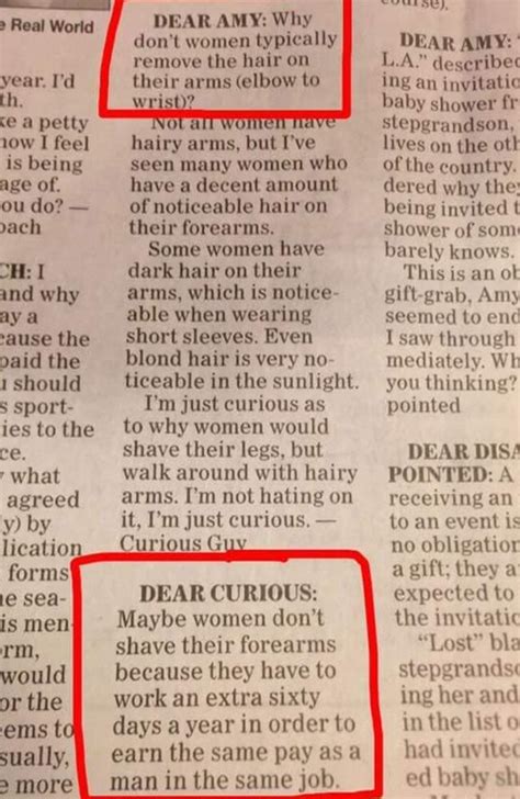 ‘why don t women shave their arms advice columnist s brilliant take down of hair shamer