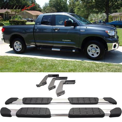 Compatible With Toyota Tundra Double Cab In Aluminum Side Step Bar Running Board