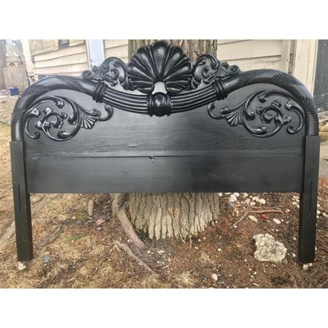 Vintage Art Nouveau Full Headboard With Scalloped Detail Chairish