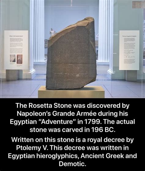 the rosetta stone was discovered by napoleon s grande armée during his egyptian adventure in