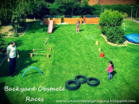 We Are Happy Playing Diy Backyard Obstacle Races Without Spending