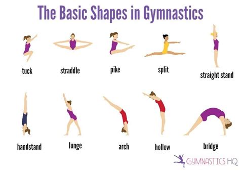 Basic Shapes In Gymnastics Gymnastics Lessons Gymnastics Workout