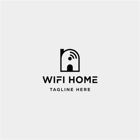 Домашний интернет дизайн логотипа вектор Wi Fi дом значок Siymbol знак