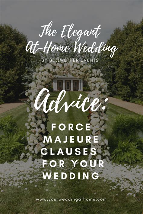 Jul 02, 2020 · a force majeure clause may also include disease, contagion, pandemics or epidemics, but not always. wedding contract advice