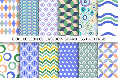 Funky Seamless Colorful Patterns By Expressshop Thehungryjpeg