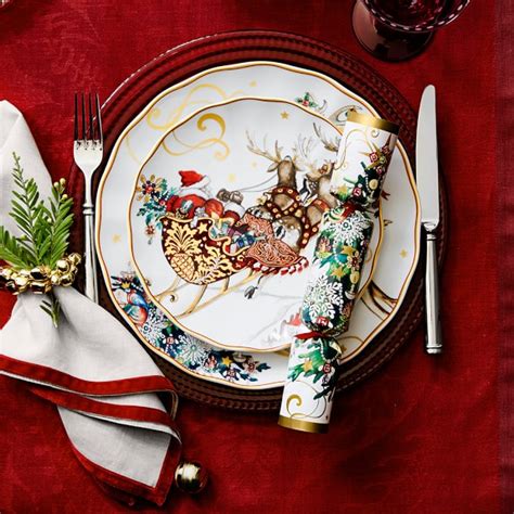 Wishing you a merry christmas, from all of us at williams sonoma. Twas the Night Before Christmas Dinner Plates, Santa ...