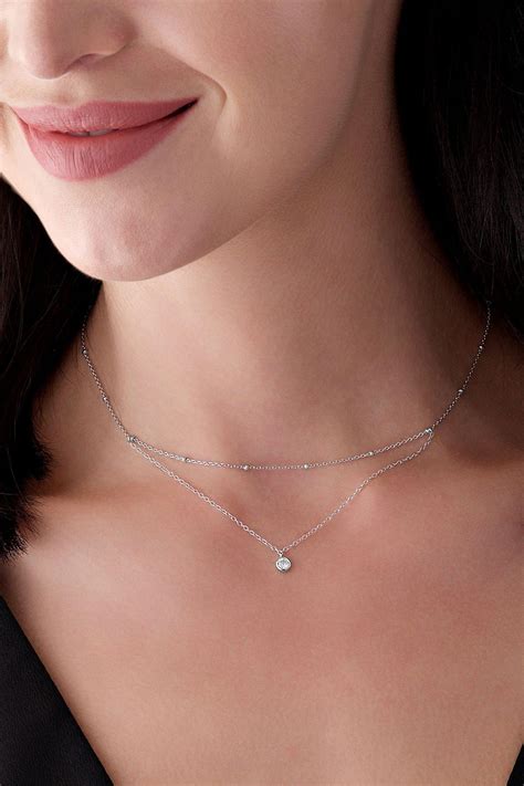 Buy Beaverbrooks Silver Cubic Zirconia Choker Necklace From The Next Uk Online Shop